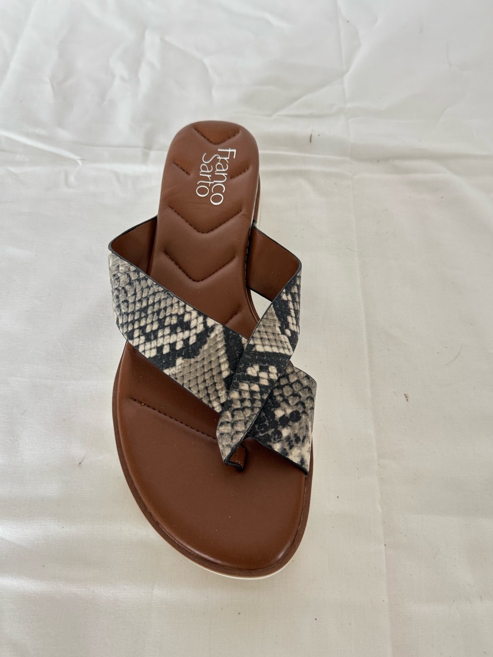 Franco Sarto  Darious Sandals with Snake-Print Straps Size 9M - Picture 5 of 7